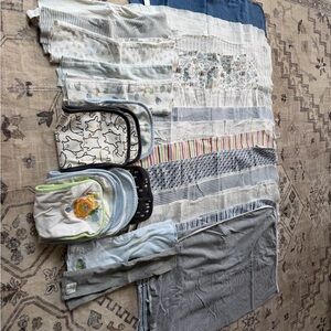 Assorted Baby Bibs and receiving blanket lot